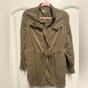 Y2K Lucky Brand Olive/Army Green Women’s Anorak Style Utility Jacket in size XS